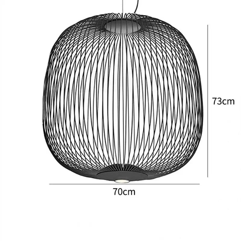 Spokes Birdcage Pendant Light in Polished Chrome