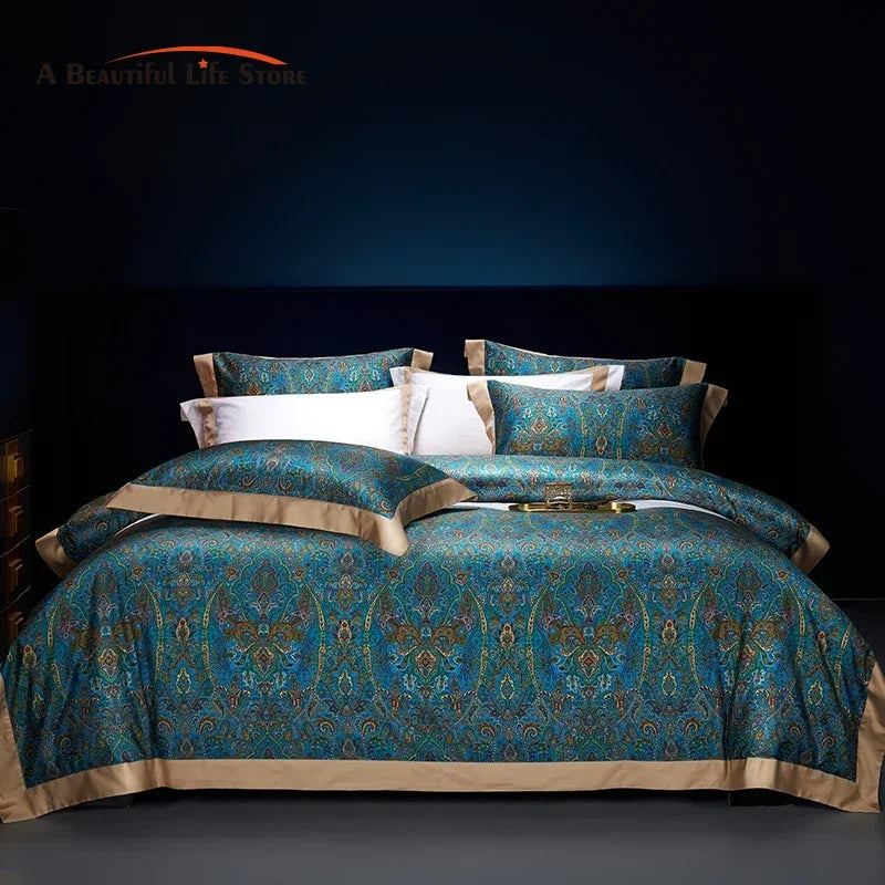 DecorBites™ Bohemian Style 1000TC Egyptian Cotton Bedding Set with Digital Printing
