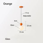 European White Glass Globe Pendant Light