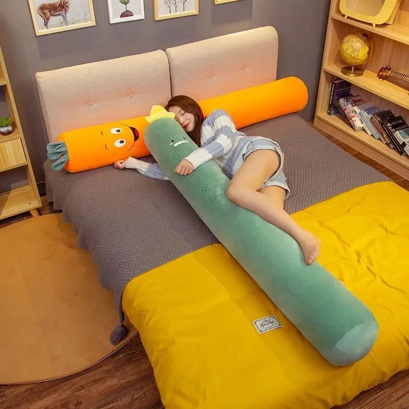 DecorBites™ Cylindrical Side Sleeper Pillow - Soft Pregnancy Sleep Support & Leg Comfort