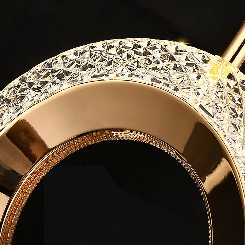 Nordic Ring LED Pendant Light in Iron, Aluminum & Acrylic