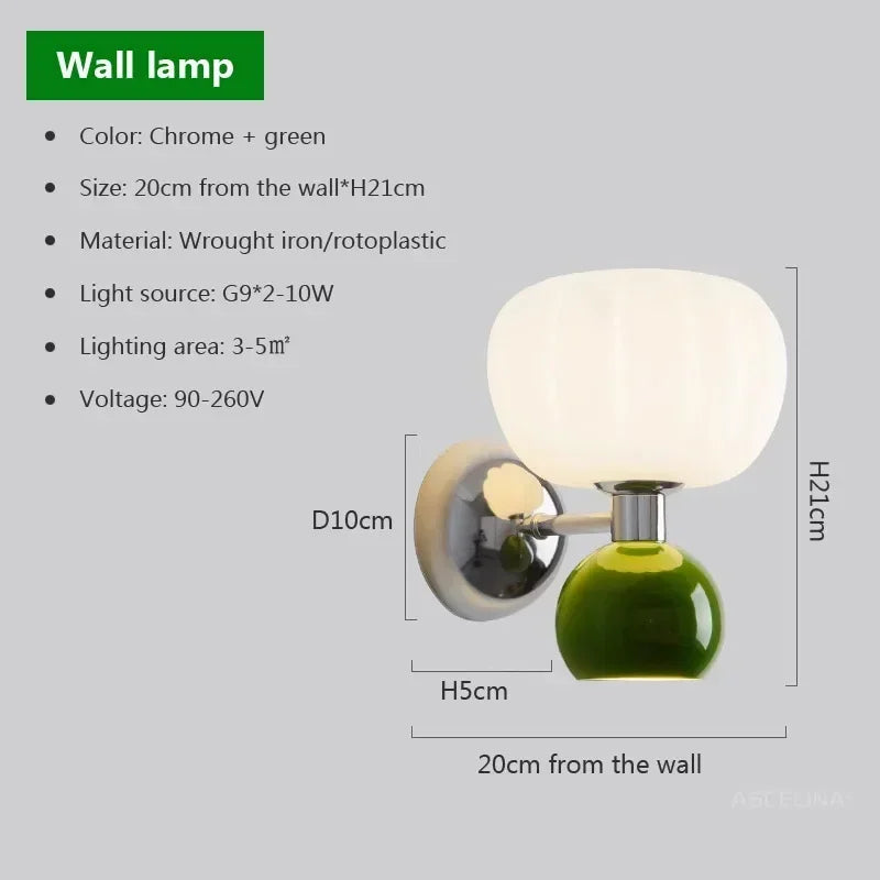 DecorBites™ Cream Breeze Pumpkin LED Wall Lamps, Elegant Lighting for Bedroom Living Room Dining Hallway