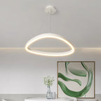 Modern White LED Ring Pendant Chandelier