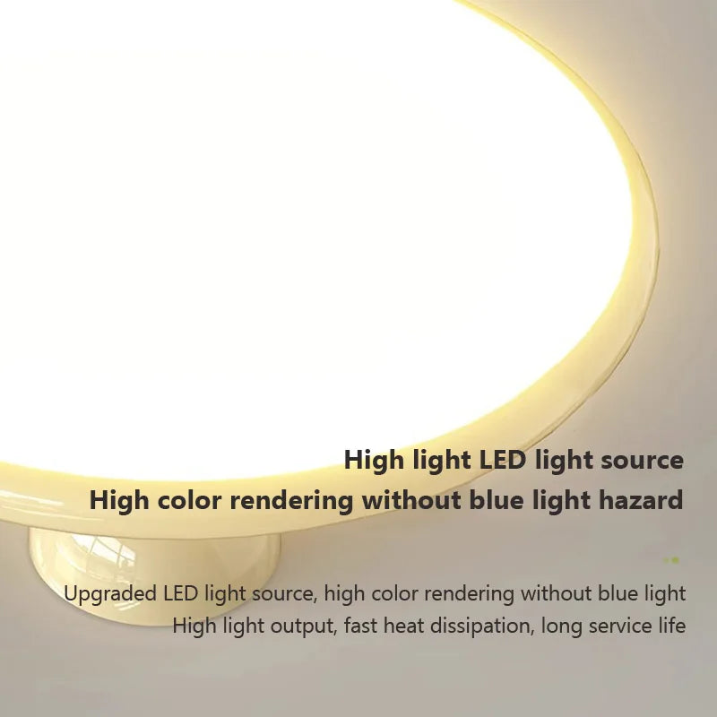 مصباح سقف LED من الحديد الكريمي نورديك من DecorBites™ - مصابيح داخلية للديكور