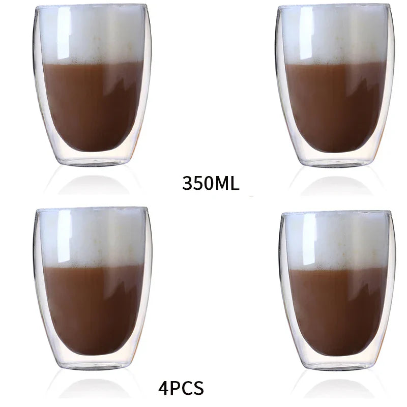 DecorBites™ Double Wall Glass Cup - Versatile Drinkware for Parties