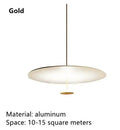 Postmodern Saucer Metal Pendant Light in White or Black