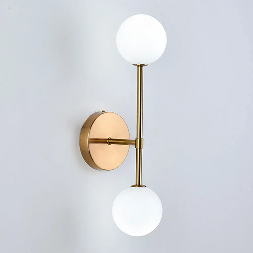 DecorBites™ Frosted Glass Ball LED Wall Sconce - Indoor Home Lighting Fixture