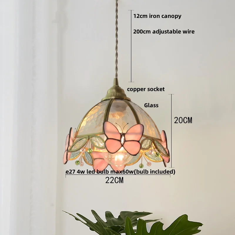 DecorBites™ Butterfly Glass LED Pendant Lights: Modern Nordic Kitchen Fixture