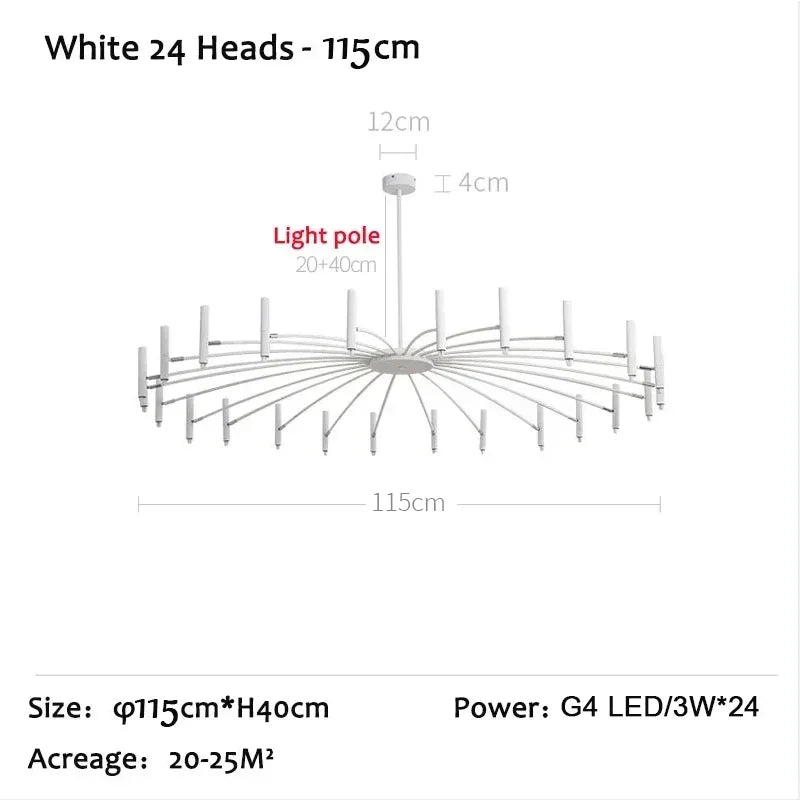 ثريا سقف LED DecorBites™ مصباح إضاءة نورديك لغرفة المعيشة وغرفة الطعام وغرفة النوم
