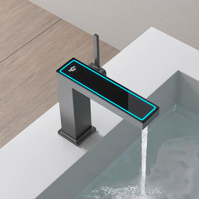 DecorBites™ Gun Grey Digital Display Basin Faucet