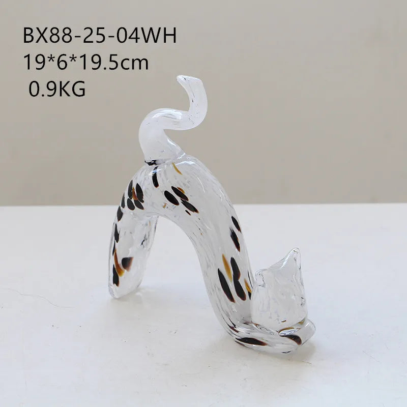 DecorBites™ Crystal Cat Figurine | Decorative Kitten Statue for Home Decoration