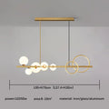 DecorBites™ Glass Ball Pendant Chandelier: Scandinavian LED Light for Kitchen Dining Table