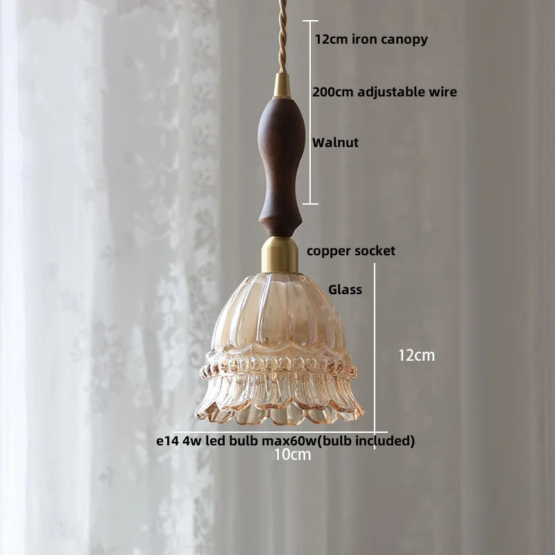 DecorBites™ Copper Glass LED Pendant Lamp: Modern Nordic Kitchen Dining Room Lighting