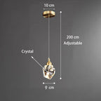 Modern K9 Crystal Linear Pendant Light
