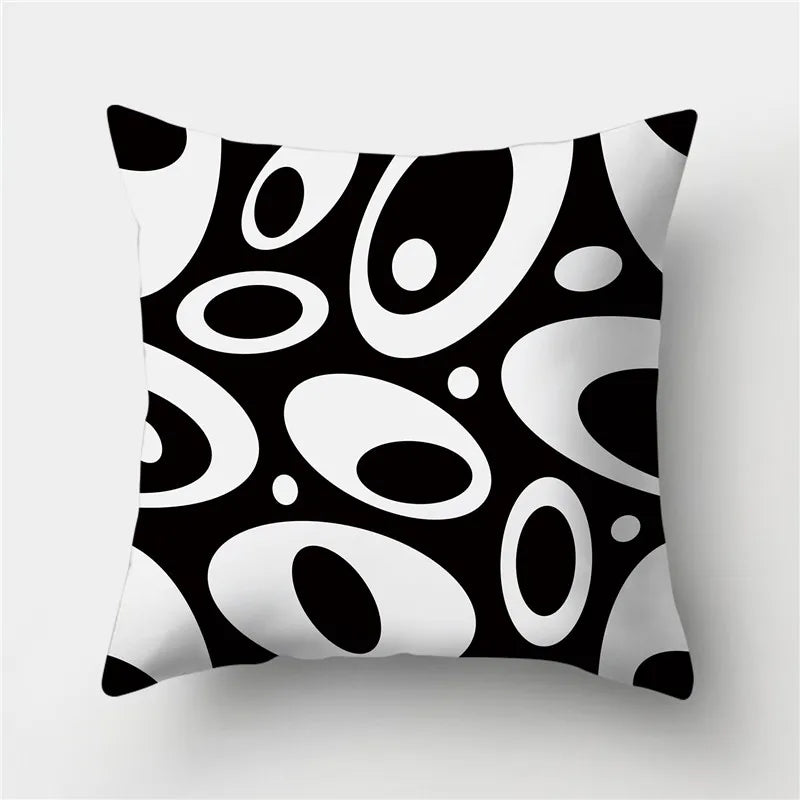 DecorBites™ Geometric Stripes Pillowcase 45x45cm Polyester Cushion Cover for Living Room