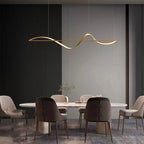 Modern Linear Iron And Acrylic LED Pendant Light