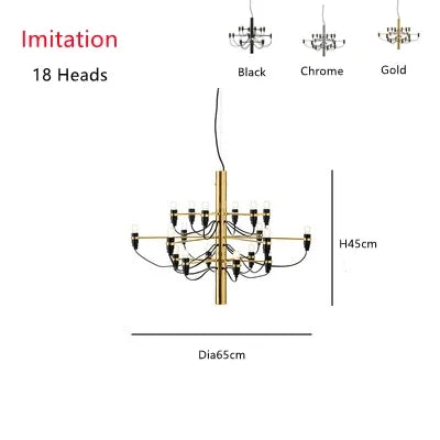 DecorBites™ 2097 Gold Silver Chandelier 50 Heads Pendant Lights for Living Room decor