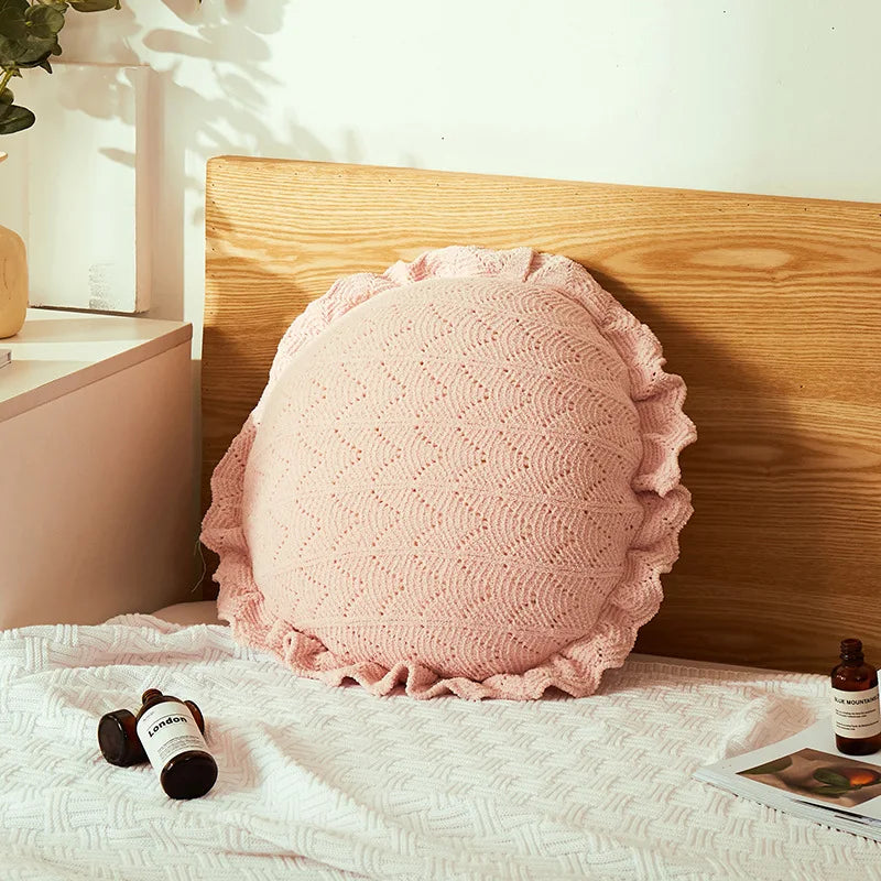 DecorBites™ 3D Flowers Pillows - White Petal Cushions for Home Decor in 50x50cm Size