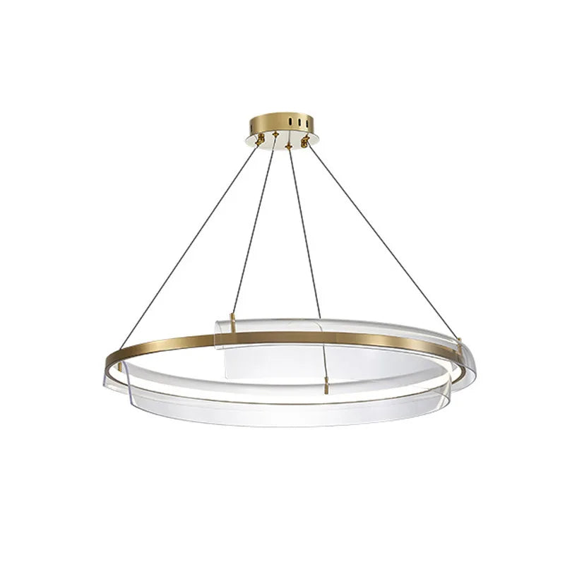 DecorBites™ Gold Ring Chandelier LED Pendant Light Modern Hanging Lamp for Home Decoration