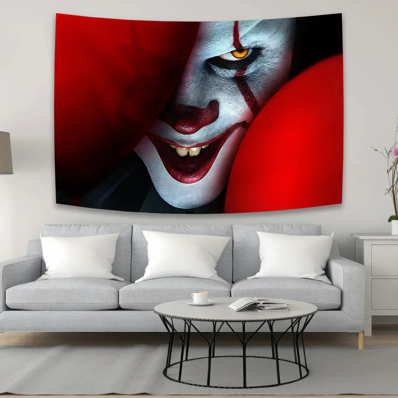 ستائر تابستري بتصميم هالويين مخدرة من DecorBites™ لديكور المنزل بلمسة أفلام الرعب