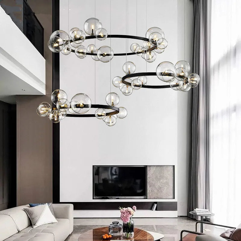 DecorBites™ Glass Ball G9 LED Chandelier: Modern Minimalist Nordic Design