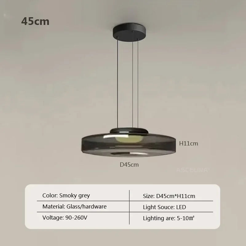 Nordic Glass Pendant Light in Green or Gray