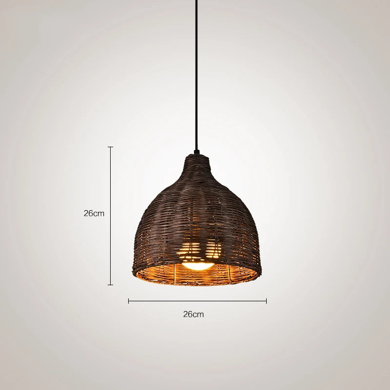 Southeast Asia Bamboo Rattan Woven Pendant Light