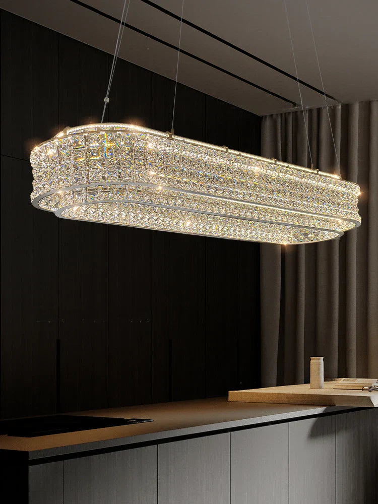 Lustre de luxe en cristal K9 DecorBites™ pour restaurant, bar, hôtel, lampes LED