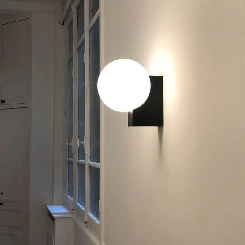 DecorBites™ Glass Ball Wall Sconce Light: Metal Base, G9 Bulb
