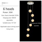 Modern Glass Bubble Staircase Pendant Chandelier