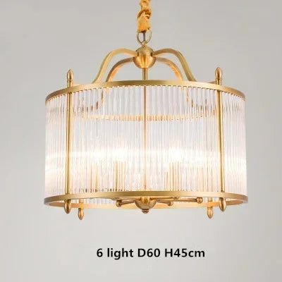 مصباح سقف معلق LED من الزجاج النحاسي الذهبي من DecorBites™