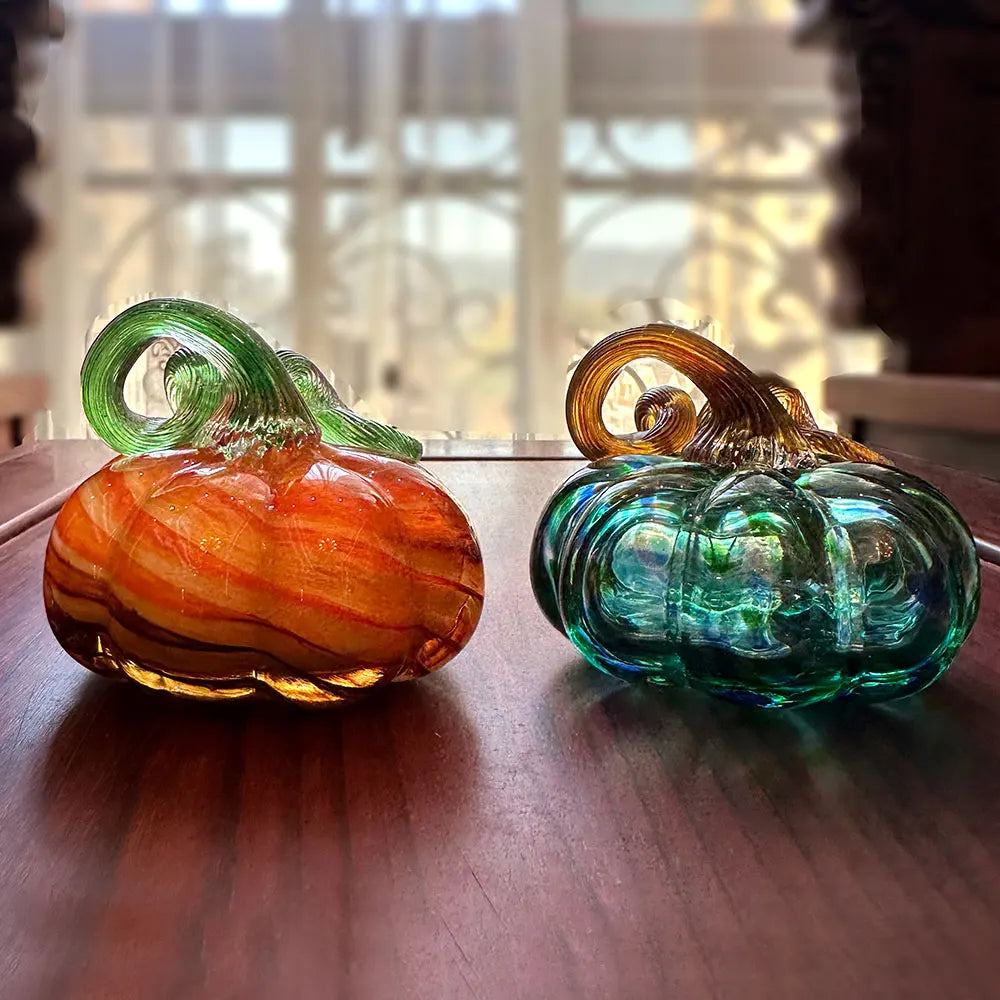 Figurines de citrouilles en verre faites à la main DecorBites™ Statues de collection Décoration d'intérieur