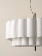 Wabi-Sabi White Fabric Pendant Light