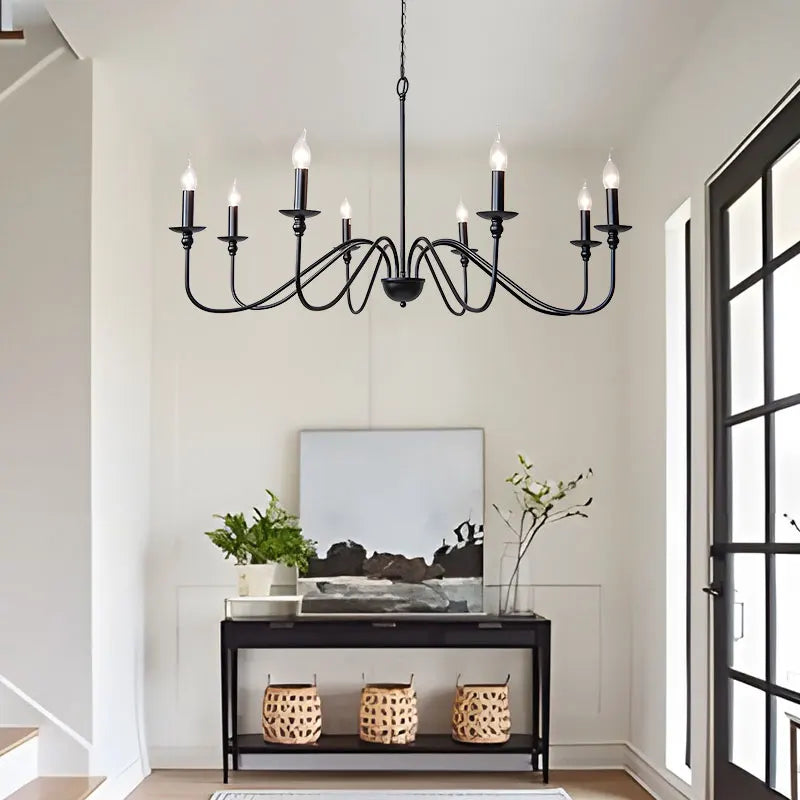 Vintage Black and Gold Metal Pendant Light