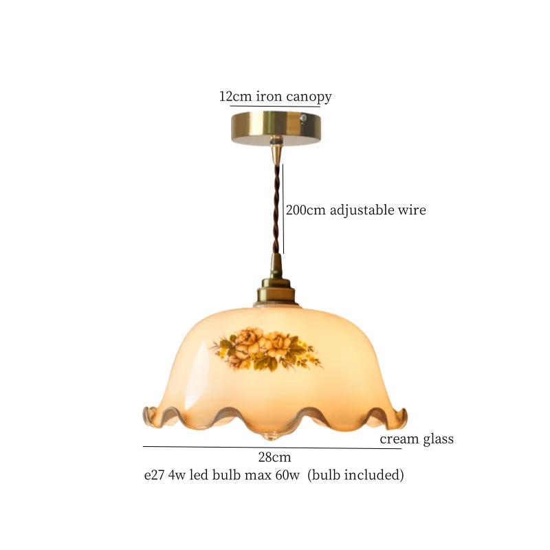 DecorBites™ Japanese Glass LED Pendant Lamp for Cafe, Loft, Restaurant, Living Room, Kitchen