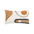 DecorBites™ Geometric Embroidered Cotton Canvas Cushion Cover Home Decor Boho Style