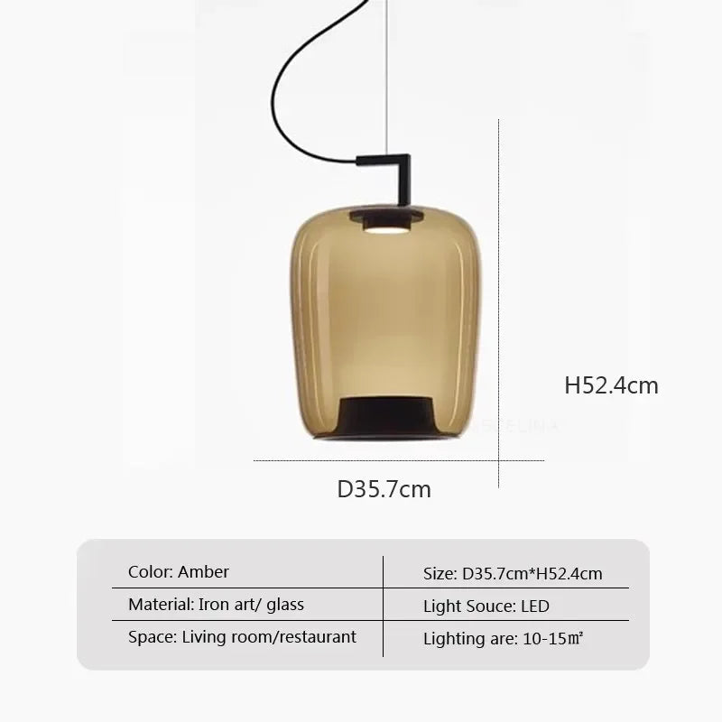 DecorBites™ Brokis Double Glass Pendant Lamp for Home Decor & Hospitality Spaces