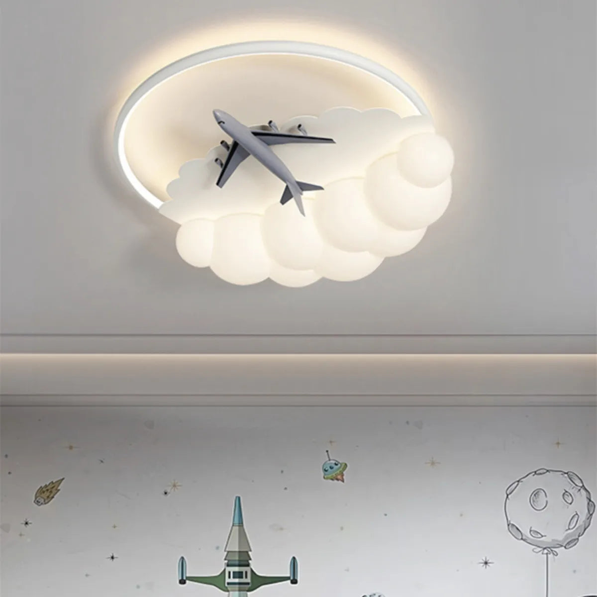 مصباح سقف طائرة سحابة للأطفال من DecorBites™: ثريا غرفة نوم LED حديثة للأولاد والبنات