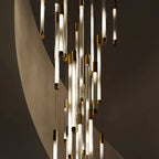 Modern Staircase Pendant Chandelier in Black or Gold