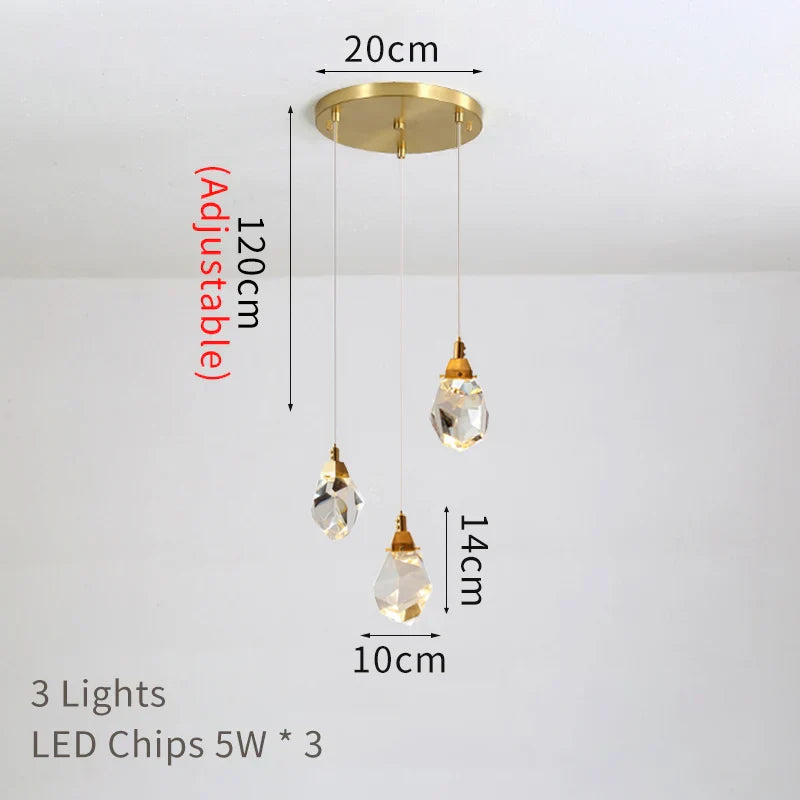DecorBites™ ثريا سقف كريستالية LED: إضاءة أنيقة لديكور المنزل