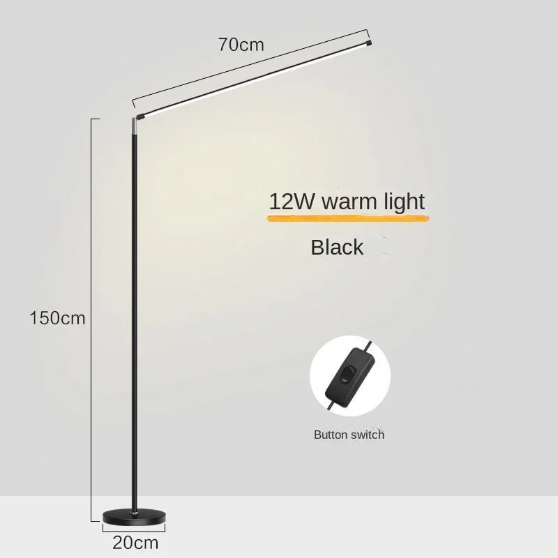 مصباح أرضي LED من DecorBites™: إضاءة قراءة فائقة السطوع وبلمسة عصرية لغرفة المعيشة وغرفة النوم