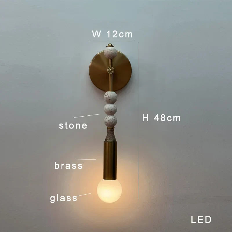 DecorBites™ Brass Marble Ball Wall Sconce LED Dimmable Classic Home Decoration