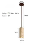 Yellow Travertine Retro Marble Pendant Light
