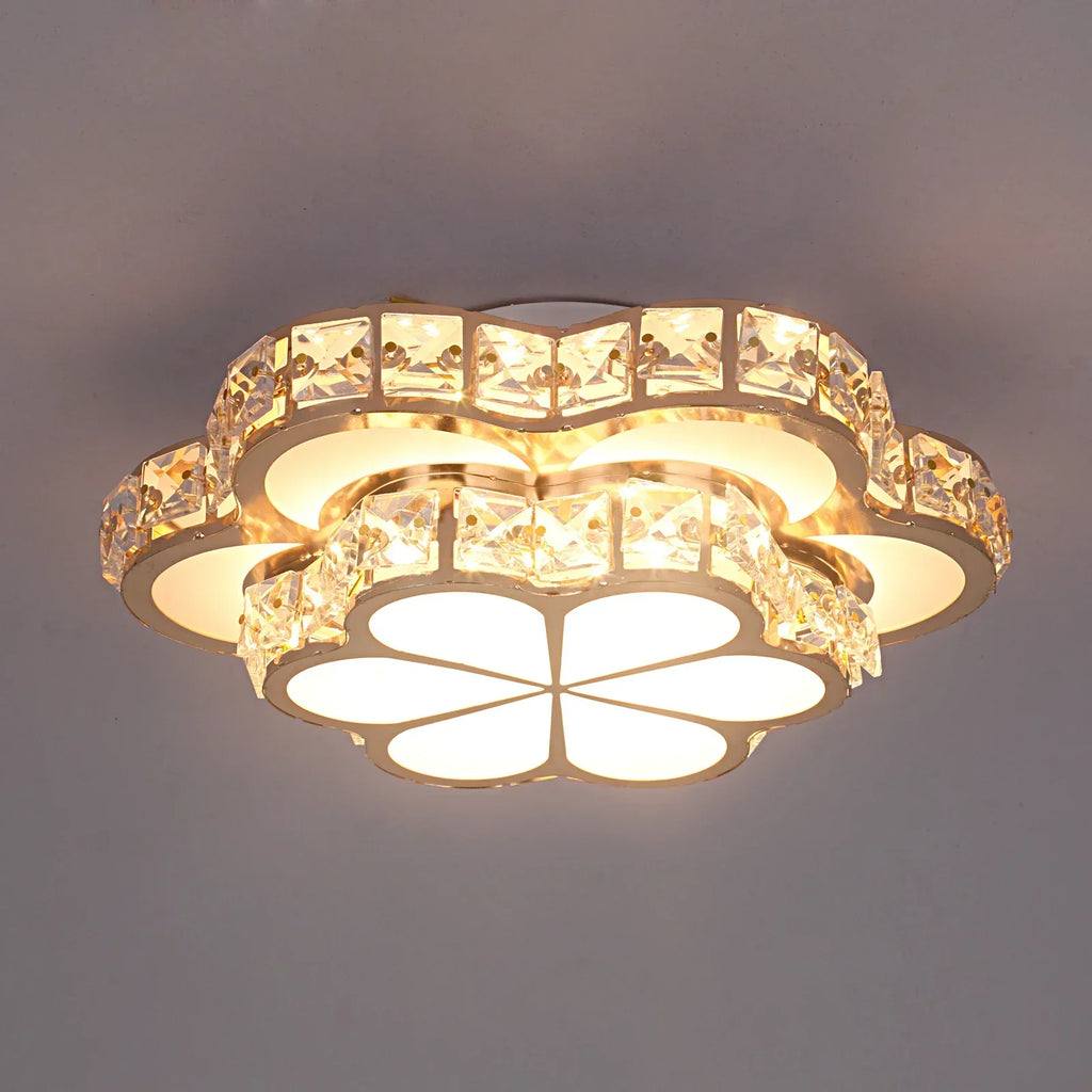 DecorBites™ Crystal LED Chandelier Ceiling Lamp Modern Elegant Indoor Decor Luminaire