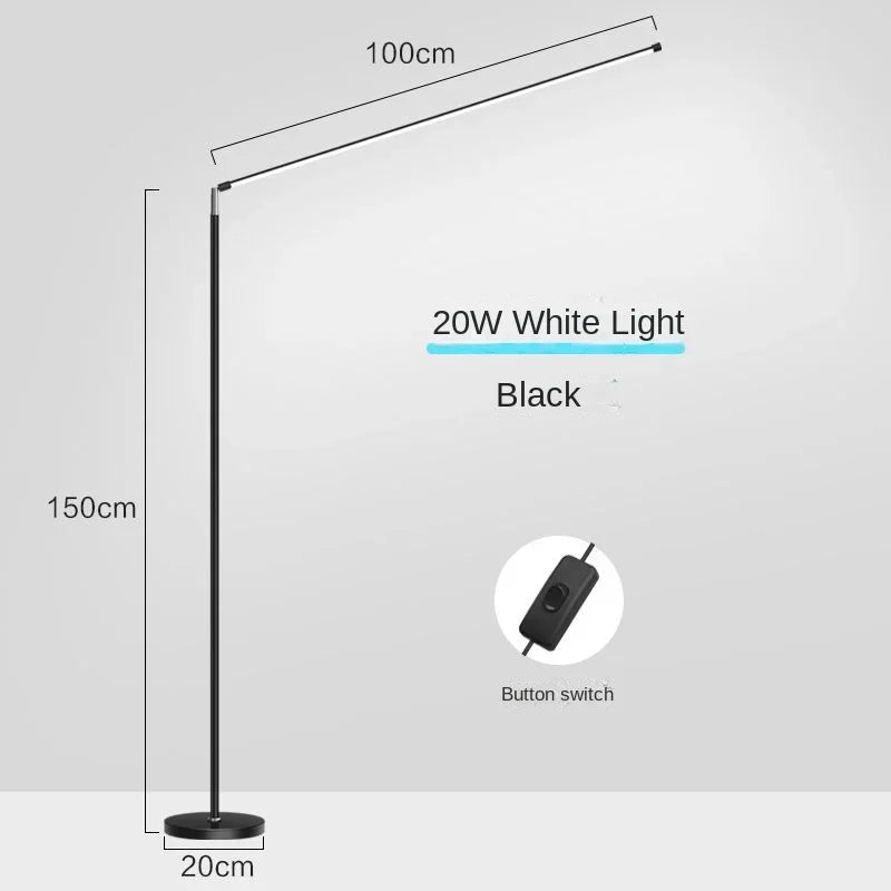 مصباح أرضي LED من DecorBites™: إضاءة قراءة فائقة السطوع وبلمسة عصرية لغرفة المعيشة وغرفة النوم
