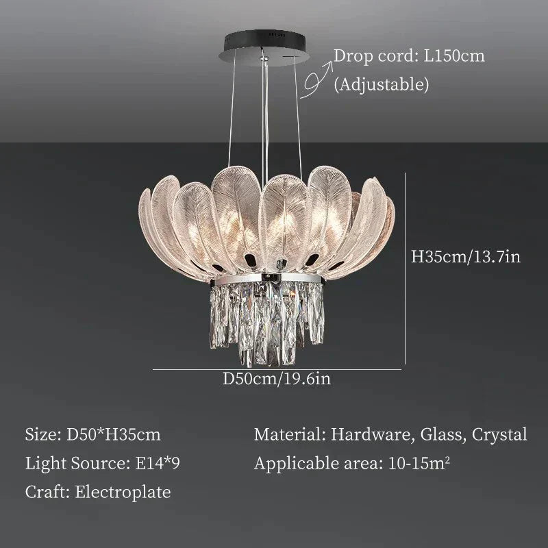 DecorBites™ Crystal Crown Chandelier: Luxe Ceiling Light for Home, Shop & Lobby