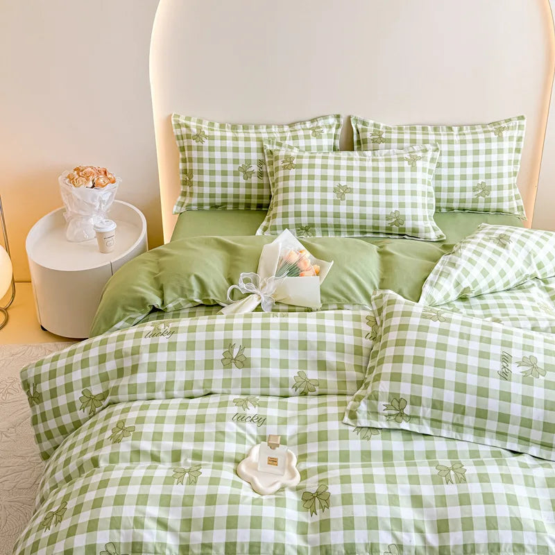 DecorBites™ Cotton Printed Bedding Set: Thick & Cozy Single Bedclothes for Adults & Kids
