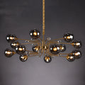 DecorBites™ Glass Bubble Chandelier: Luxury LED Glass Ball Suspension Lamp for Living Room, Bedroom, and Shop