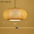 Japanese Bamboo Woven Lantern Pendant Light