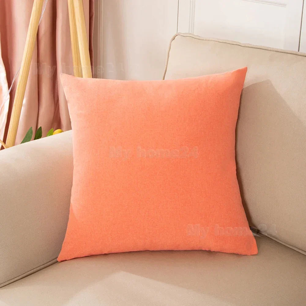 DecorBites™ Cotton Linen Pillow Cover Set for Home Decor - Plain Cushion Covers